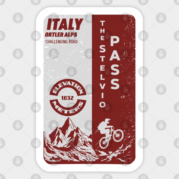 The Stelvio Pass Alps Italy Sticker by Alexander Luminova